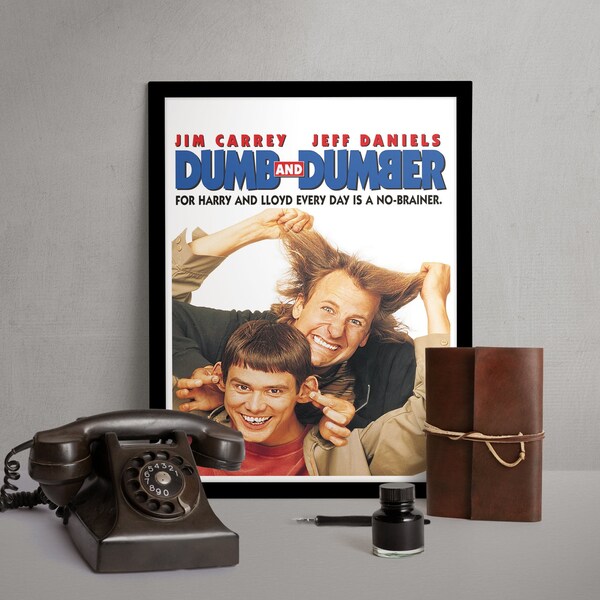 Posters & Prints  Dumb and Dumber Jim Carrey  Movie Poster Film Print  Poster Print Film Print Home Bedroom Bar Mancave Decor