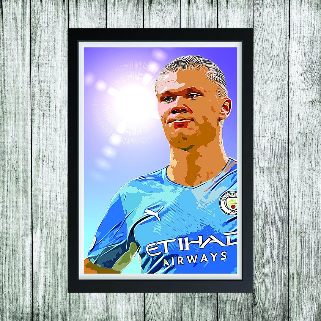 Posters & Prints Erling Haaland Man City Football Wall Art Etsy