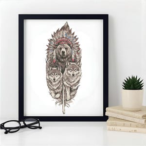 Patrón de punto de cruz de pluma – Bordado de arte nativo americano en PDF / Decoración de pared estilo boho (Descarga instantánea)