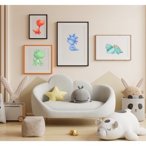 Set of 4 Baby Dinosaurs Cross Stitch Pattern, Dinosaur Cross Stitch, Counted Dinosaur Cross Stitch Pattern, mini cross stitch pattern