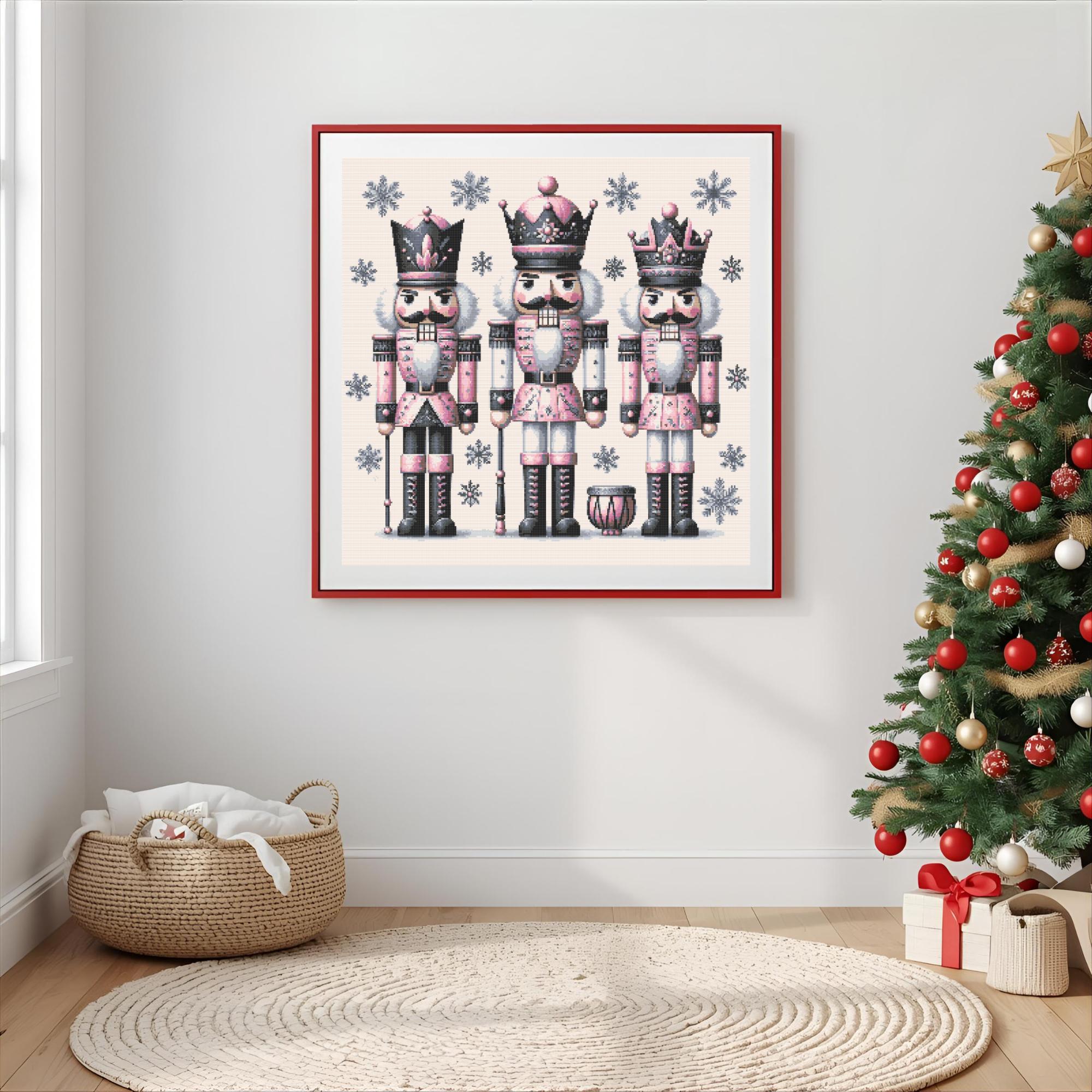 Nutcracker Trio Cross Stitch Pattern PDF 300×300 Stitches | Counted ...