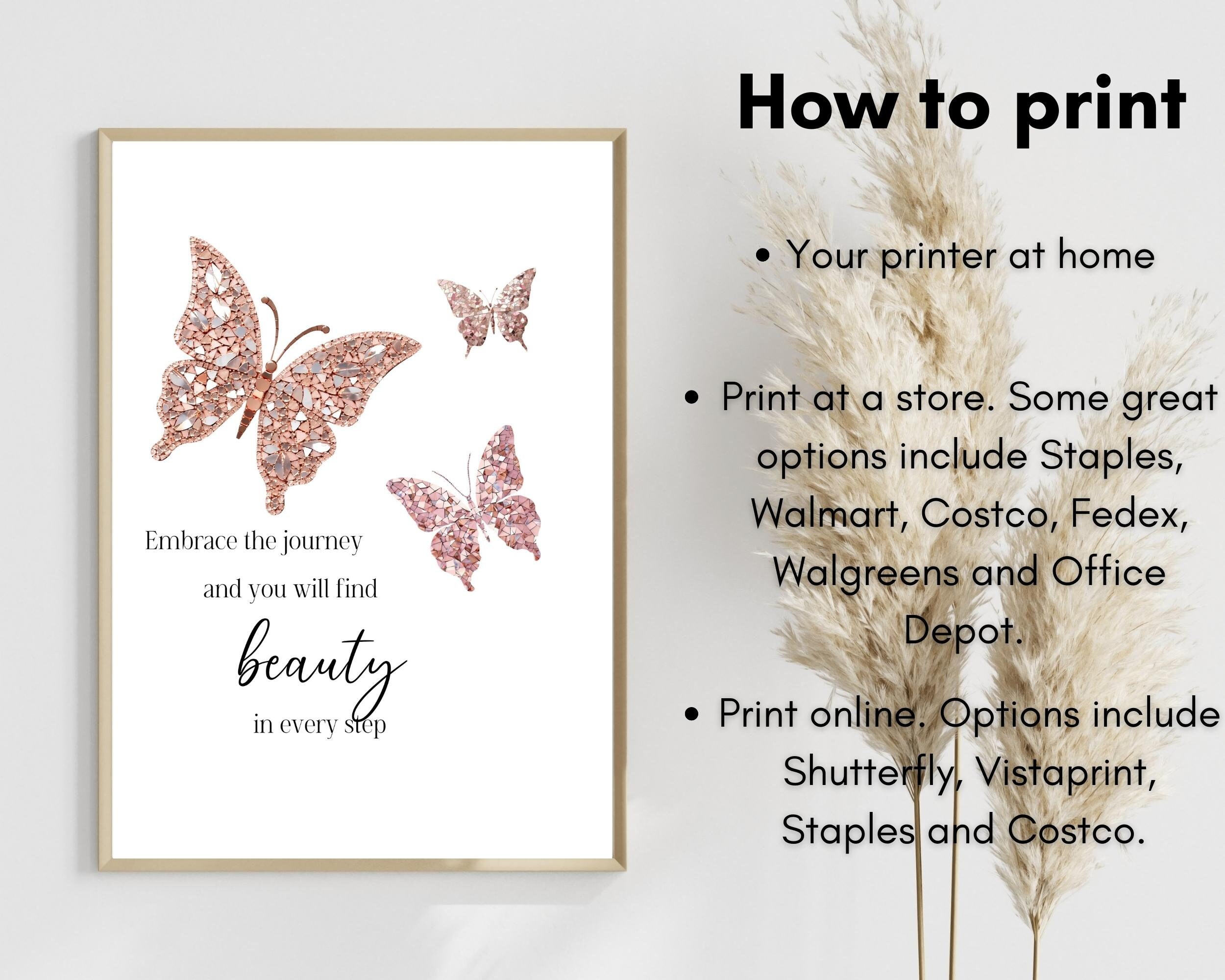 Printable Butterfly Wall Art Motivational Quote Wall Art - Etsy