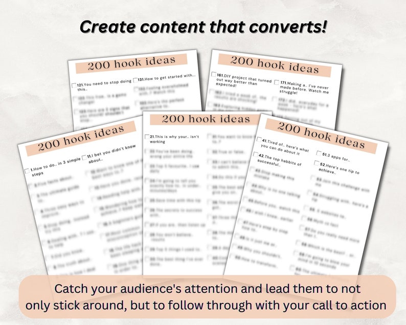 200 Hooks for Social Media Content Creation Hook Ideas Instagram
