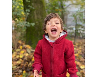 Manteau d'hiver en laine bouillie pour enfants, veste Wolle pour l'enfant