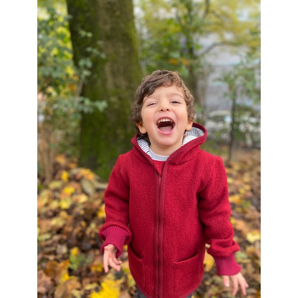 Manteau d'hiver en laine bouillie pour enfants, veste Wolle pour l'enfant