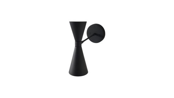 Pair of Matt black Modern style wall sconce - Italian wall sconce - Mid century wall sconce - Mid century lighting - Sputnik light wall lamp