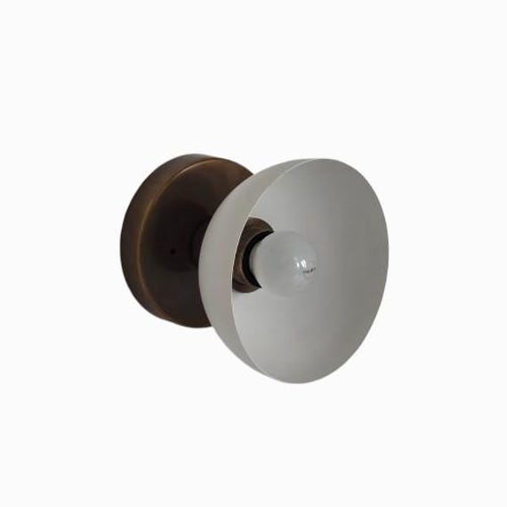 One Light Matt white Brass antique finish Italian wall sconce - Modern style wall sconce - wall lamp - sputnik light - Italian wall light