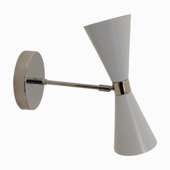 One Piece Matte white Italian wall sconce - Modern wall sconce - Mid century wall sconce - Sputnik light - Italian wall light- wall light