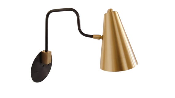 Modern Brass wall sconce - Mid century Italian wall light - sputnik light - Mini wall light - brush brass antique wall sconce - wall light