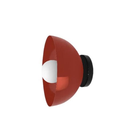 One Piece Color Bowl With Brass Joints - Mid century Lighting - Sputnik Lights - Italian Lights - Wall Lights - Sconce - Wall Sconce