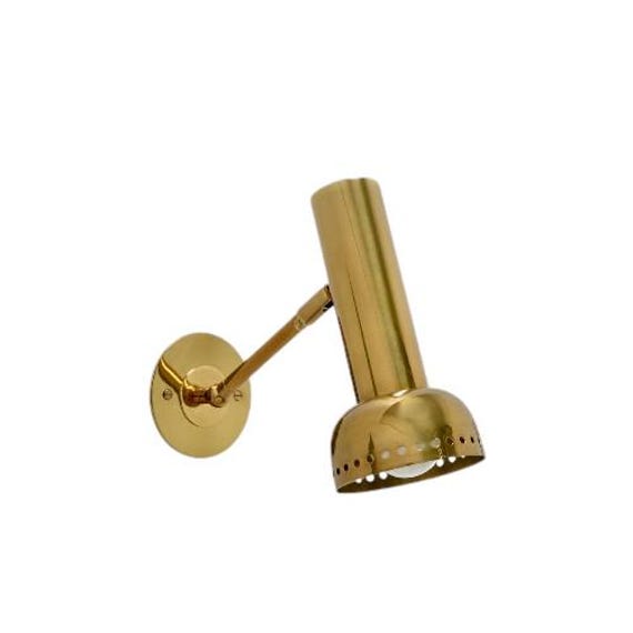 One Piece Lacquered Raw Brass Torch Wall Sconce - Mid century Lighting - Sputnik Lights - Italian Lights - Wall Lights - Sconce - Wall Sconc
