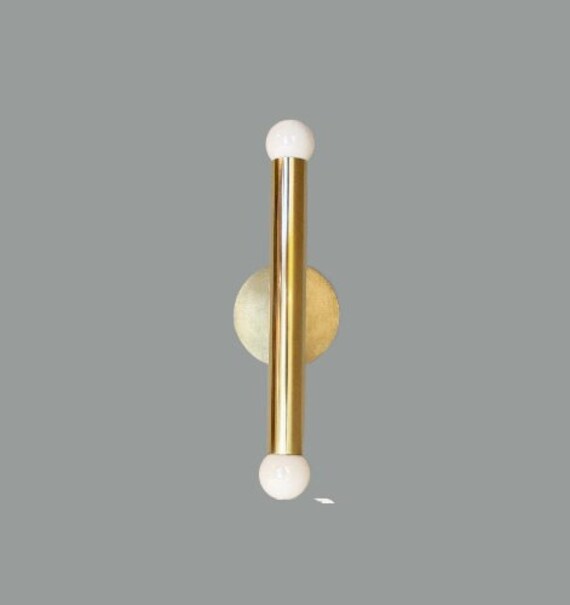 One Piece Brushed Brass Line Sconce - Mid century Lighting - Sputnik Lights - Italian Lights - Wall Lights Sconce - Wall Sconce - Wall Lamp