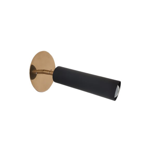 A pair of Matt Black Thin Cylinder Fixture - Mid century Lighting - Sputnik Lights - Italian Lights - Wall Lights - Sconce - Wall Sconce