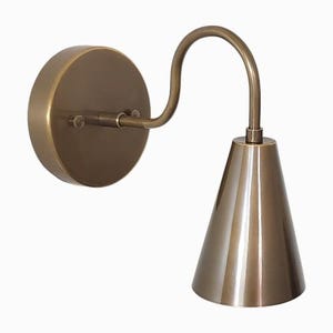 One Piece antique brass wall sconce - Italian wall sconce - Mid century wall sconce - Wall sconce - sconce - wall light - Italian light