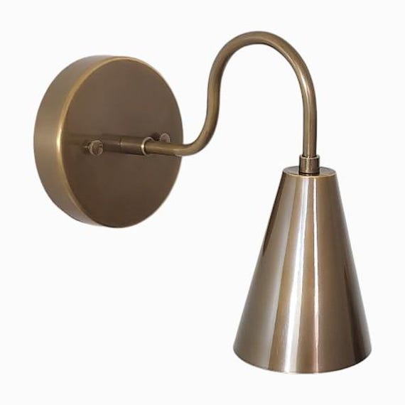 One Piece antique brass wall sconce - Italian wall sconce - Mid century wall sconce - Wall sconce - sconce - wall light - Italian light