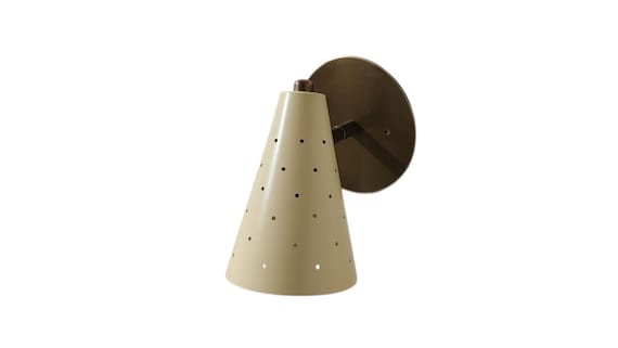 One Light brass Modern wall lamp Matte white Pin hole wall sconce - Italian wall sconce - mid century wall sconce - Wall lamp - vanity wall