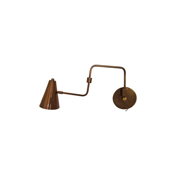 Pair of antique brass Mini swing wall sconce - brass wall sconce - Modern wall sconce - italian wall sconce - Mid century wall sconce light