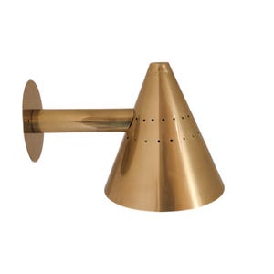 8&#39;&#39; Raw brass Cone shade brass wall sconce - Mid century wall sconce - Modern style wall light - Office light - Wall sconce - Lighting lamp