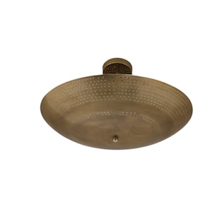 Modern style Semi Flush mount style disc ceiling chandelier - Ceiling light - Brass chandelier - Disc flush mount light - pendant light