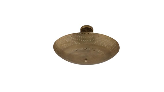 Modern style Semi Flush mount style disc ceiling chandelier - Ceiling light - Brass chandelier - Disc flush mount light - pendant light