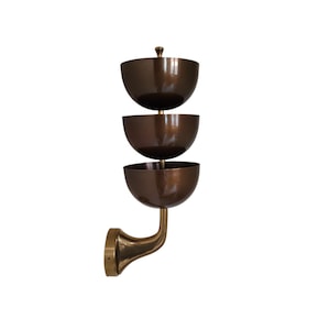 3 light Modern brass wall sconce - wall fixture - Antique brass Mid century wall sconce Italian wall light - lighting - wall sconce
