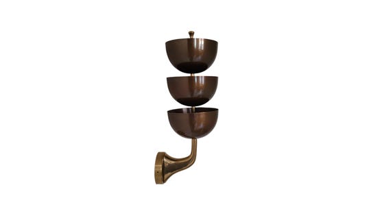 3 light Modern brass wall sconce - wall fixture - Antique brass Mid century wall sconce Italian wall light - lighting - wall sconce