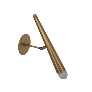 One Piece Raw brass Modern style wall sconce - Mid century Italian wall sconce - Wall light - wall lamp - Vanity wall lamp - adjustable lamp