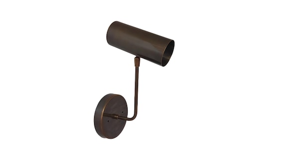 One Piece Antique brass Mono Spot Wall sconce - Modern wall light - Italian wall light - sputnik light - Mid century wall light - Lighting