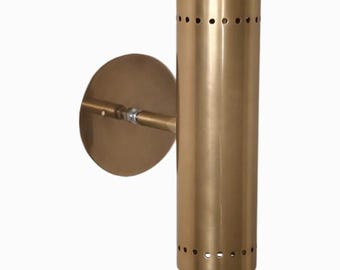 Handmade Raw Brass Wall Sconce - Mid Century Modern Italian Lighting