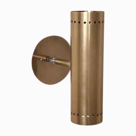 One piece raw brass Brass modern wall sconce - Mid century wall sconce - Italian wall sconce - Illuminate brass wall sconce - wall lamp