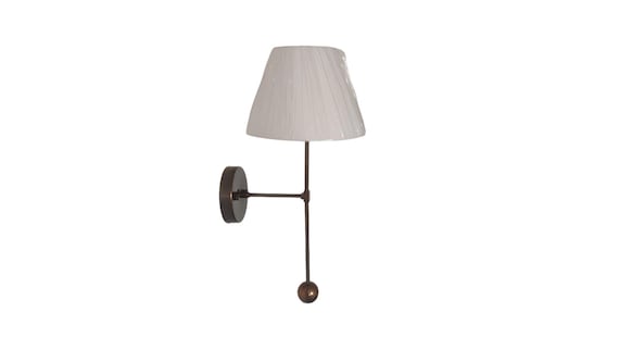 Modern style wall sconce - wall sconce - Elegant style brass Italian wall sconce with white shade - lighting - Wall light - modern light