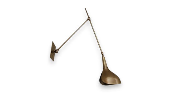 Raw Brass Round Kitchen Wall Fixture - Mid century Lighting - Sputnik Lights - Italian Lights - Wall Lights - Sconce - Wall Sconce