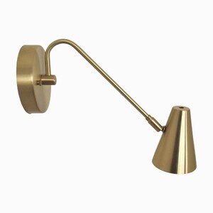 One Piece Brushed brass Italian wall sconce - Modern brass wall sconce - Mid century wall sconce - Lighting - wall light - wall sconce light