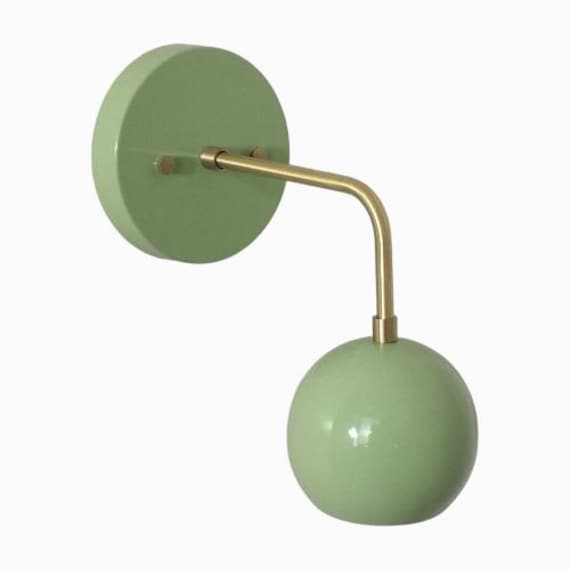 One Piece Raw brass wall sconce - Mid century wall sconce - Italian wall sconce - Lighting - wall light - Brass wall sconce - sputnik light