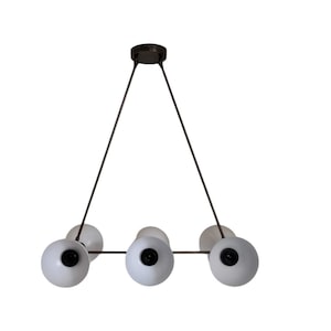 Brass modern Chandelier 6 light Antique brass - pendent light - ceiling light - ceiling fixture - sputnik light chandelier flush mount light