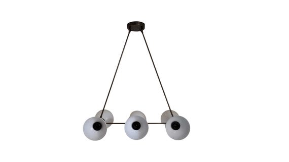 Brass modern Chandelier 6 light Antique brass - pendent light - ceiling light - ceiling fixture - sputnik light chandelier flush mount light