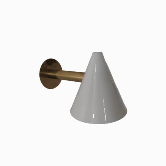 One piece Matt white Modern wall sconce - Mid century wall sconce - Italian wall sconce - Sputnik light - Wall sconce - sconce