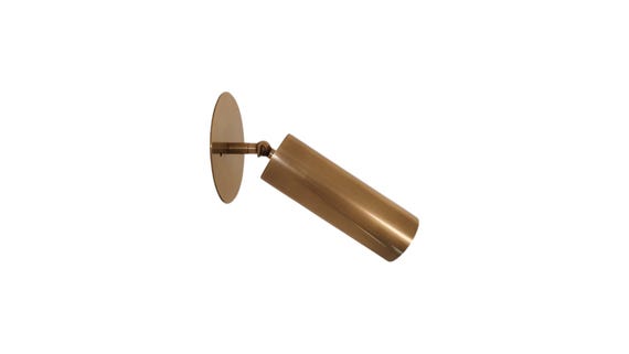 1950's One Piece Raw brass Italian wall sconce - Mid century wall sconce - Brass wall sconce - wall light - lighting - Sputnik light - lamp