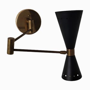One Light Raw brass Italian wall sconce - sconce - Mid century light - Sputnik light - Italian brass sconce - Modern style wall lamp - Light