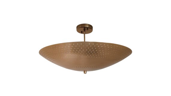 6 Light raw brass ceiling light brass chandelier Pendent Modern ceiling flushmount light Mid century ceiling light sputnik light Elegant