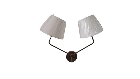 Elegance brass white shade wall sconce - Modern style wall light - Italian wall light - Lighting - Wall lamp - office lamp - sputnik light