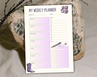 Purple Minimalist Weekly Planner