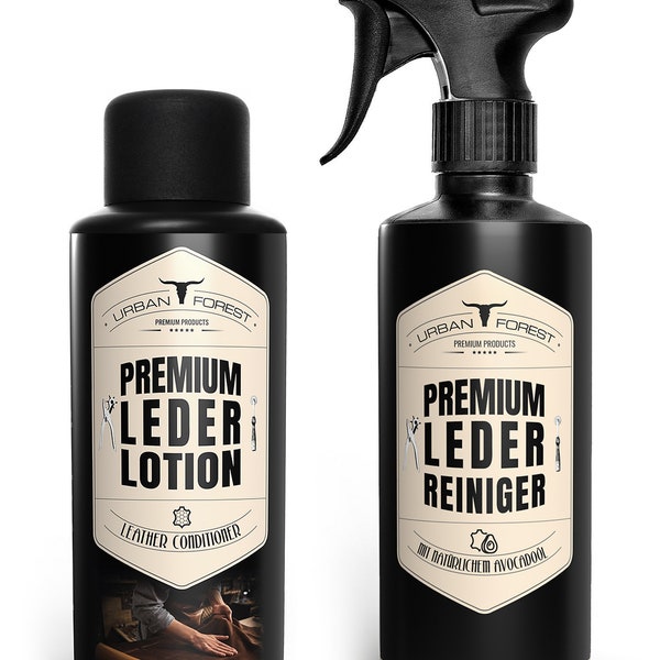 SPARSET Lederpflege Premium Lederreiniger + Leder Lotion 2X 500ml zur Reinigung & Pflege von Leder Sofa Couch Auto Reitsport Leder Möbel