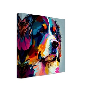 Bernese Mountain Dog Lover Gift for Dog Lover Bernese Mountain Canvas Wall Art Home Decor Print Office Wall Picture Pet Lover Present