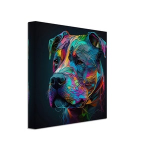 Staffordshire Bull Terrier Canvas Wall Art - Gift for Staffy Lover - Abstract Home Decor Art