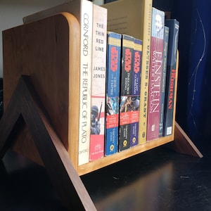 Cherry and Walnut Tabletop Bookshelf, Vinyl Storage, Organization, Modern Style, Handmade, Gift for him/her, Housewarming, Made in the USA