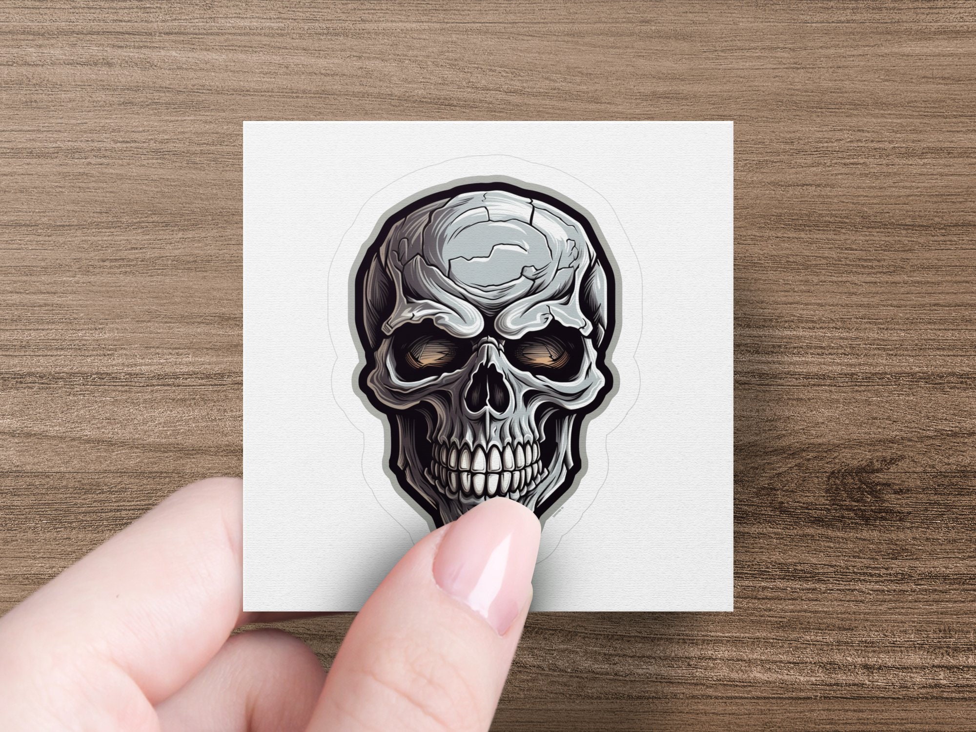 Skull Crossed Swords Flag - Reflective Sticker at Sticker Shoppe