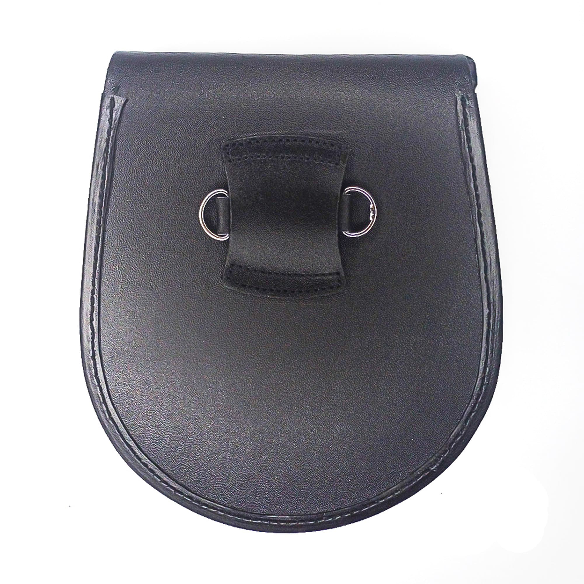 Handmade SPORRAN Black and Brown Leather Scottish Kilt DAY SPORRAN With