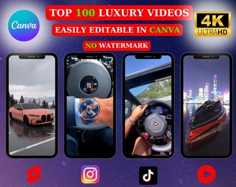 Luxury Video Bundle | Canva Editable, Social Media (Digital Download)