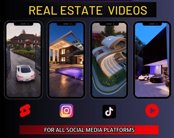 Luxury Real Estate Video Bundle | Social Media Marketing (Digital Download)